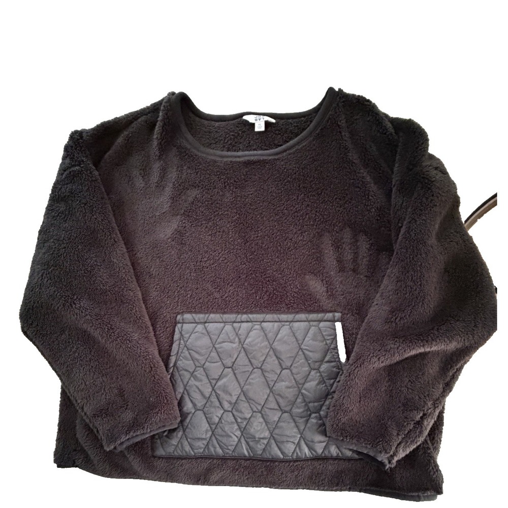 Joy Lab Women's Size XL Black Soft‎ Fleece Pullover